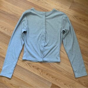 Grey long sleeve top